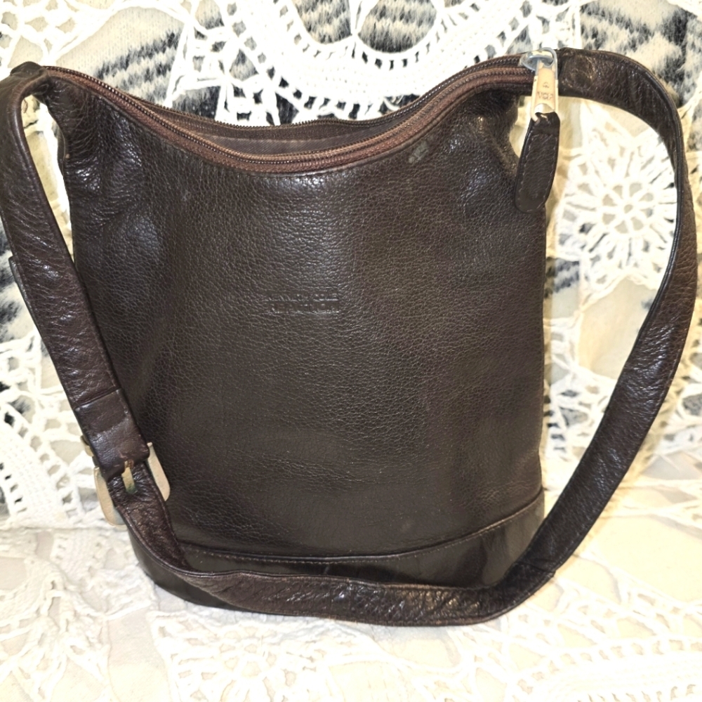 Kenneth Cole Reaction, Brown Leather Purse, Vintage Shoulder Bag